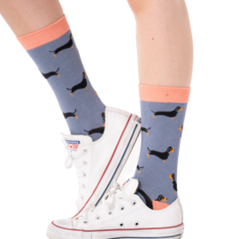 Little Sausage Dogs Socks Blue-0