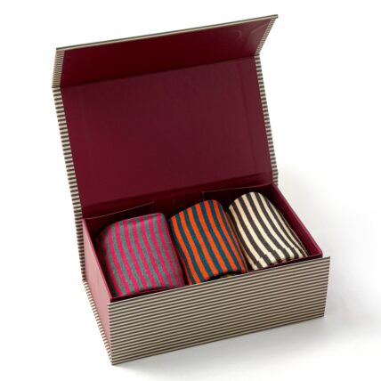 Mr Heron Mini Stripes Socks Box-3600