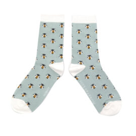 Honey Bee Socks Powder Blue-0