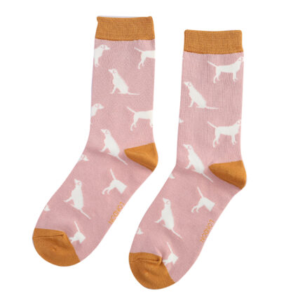 Labradors Socks Dusky Pink-0