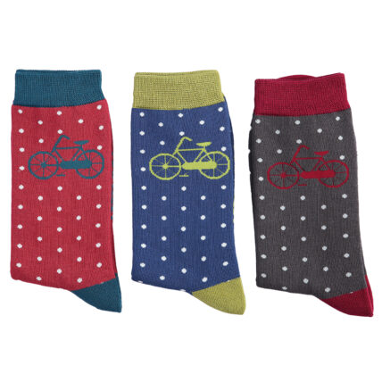 Mr Heron Bike & Spots Socks Charcoal-3540