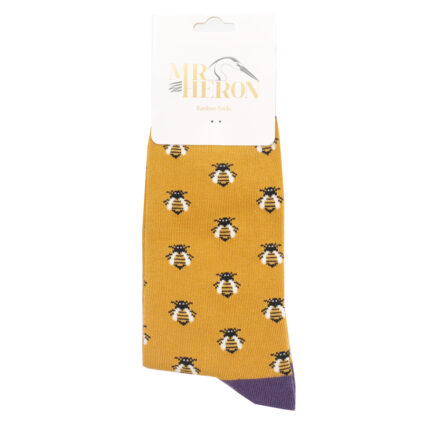 Mr Heron Honey Bees Socks Yellow-4934