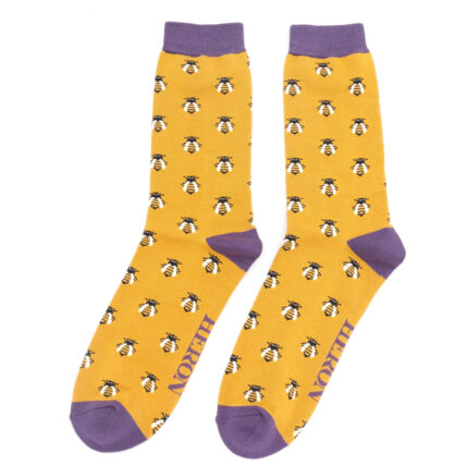 Mr Heron Honey Bees Socks Yellow-4932