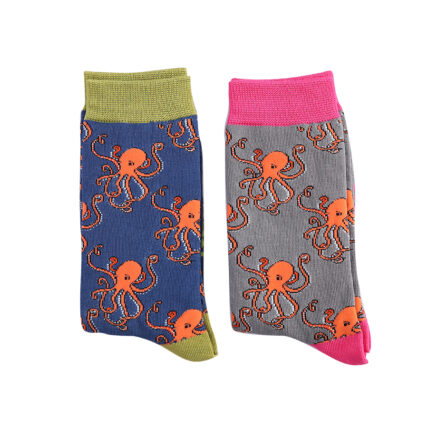 Mr Heron Octopus Socks Grey-3588