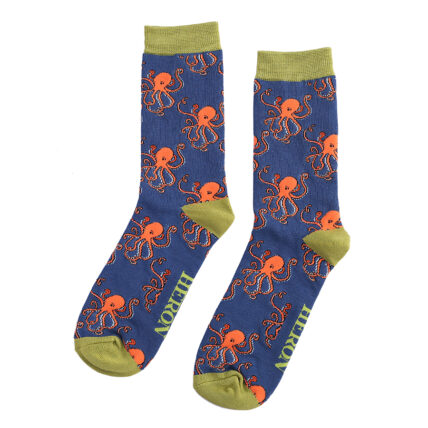 Mr Heron Octopus Socks Navy-0