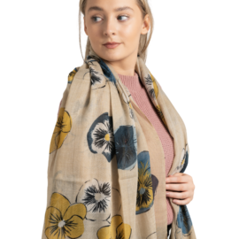 Pansies Scarf Sand-0