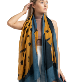Cheetah Scarf Blue-0