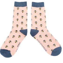 Honey Bee Socks Dusky Pink-0