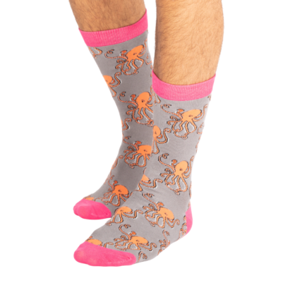 Mr Heron Octopus Socks Grey-0