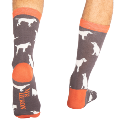 Mr Heron Labradors Socks Grey-0
