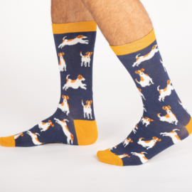 Mr Heron Jack Russels Socks Navy-0