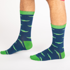 Mr Heron Crocodiles Socks Navy-0