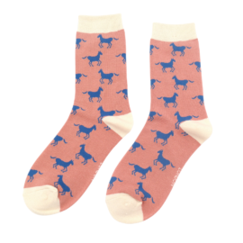 Horses Socks Dusky Pink-0