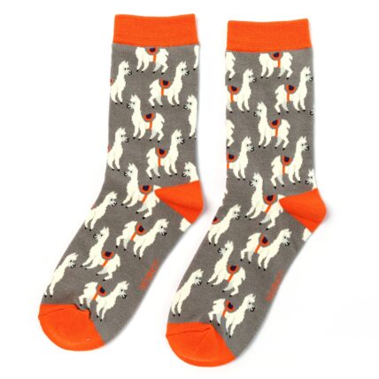 Llamas Socks Grey-0