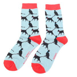 Lucky Cats Socks Powder Blue-0