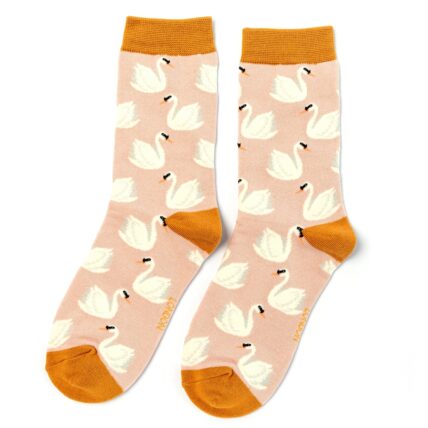 Swans Socks Dusky Pink-3824