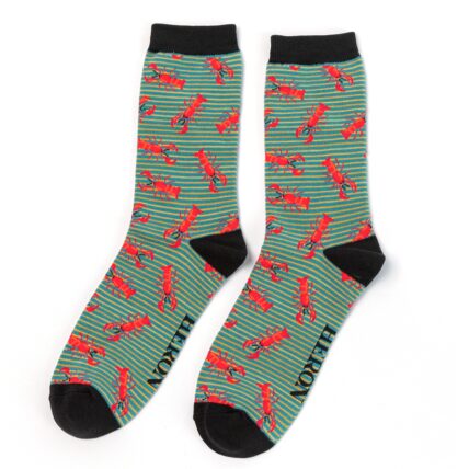 Mr Heron Lobsters Socks Teal-0