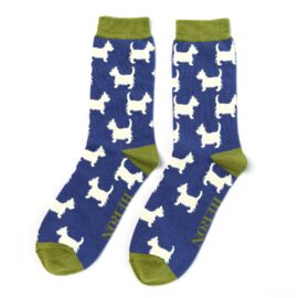 Mr Heron Scottie Socks Denim-0