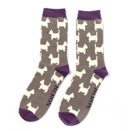 Mr Heron Scottie Socks Grey-0