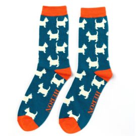 Mr Heron Scottie Socks Teal-0