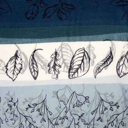 Botanical Sketches Scarf Blue-3762