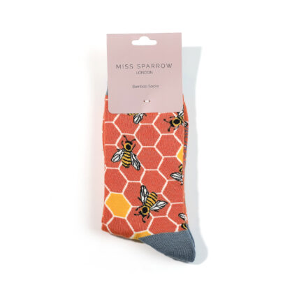 Bee Hive Socks Orange-3946