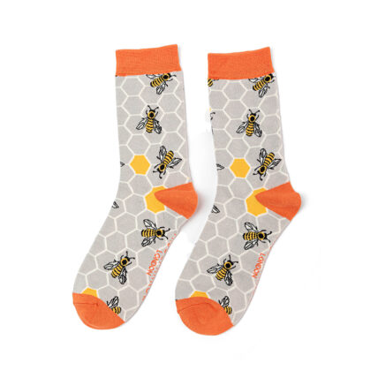 Bee Hive Socks Silver-4143