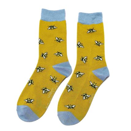 Bumble Bee Scattered Socks Light Yellow-3961