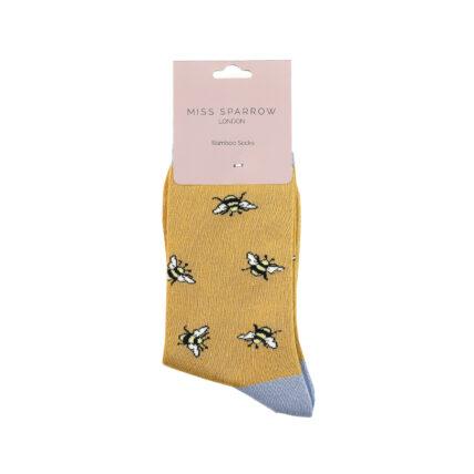 Bumble Bee Scattered Socks Light Yellow-3962