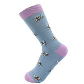 Bumble Bee Scattered Socks Denim-0