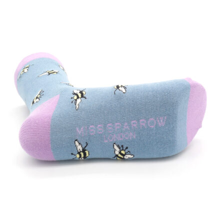 Bumble Bee Scattered Socks Denim-4993
