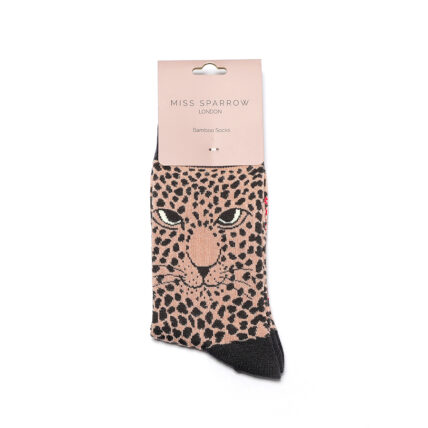 Leopards Socks Dusky Pink-4112
