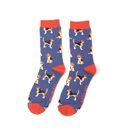 Mr Heron Beagle Pups Socks Denim-0