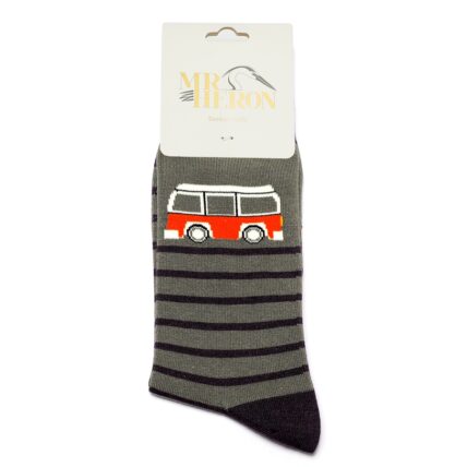 Mr Heron Camper Stripes Socks Grey -4006