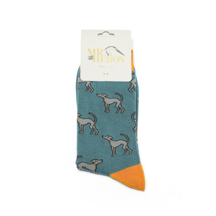 Mr Heron Greyhounds Socks Dusky Teal-4055