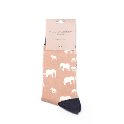 Elephant Socks Dusky Pink-4116