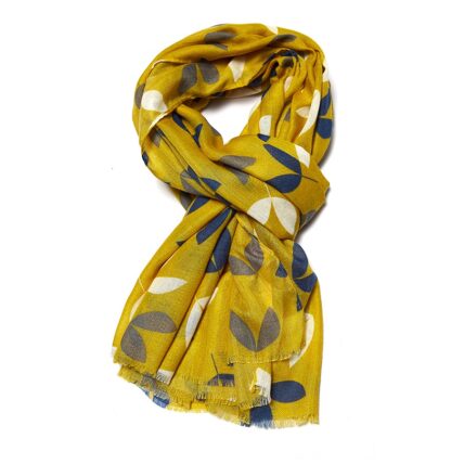 Little Leaves Scarf Yellow-3888