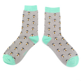 Honey Bees Socks Grey-0