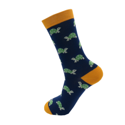 Mr Heron Turtle Socks Navy-0