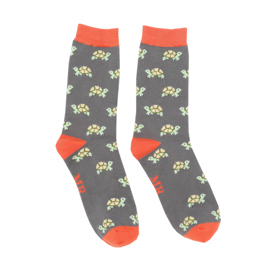 Mr Heron Turtle Socks Grey