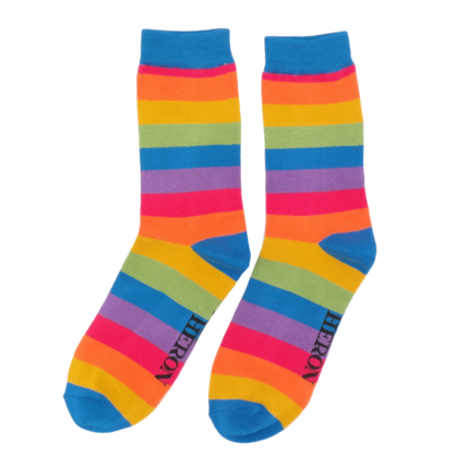Mr Heron Thick Stripe Socks Rainbow-0