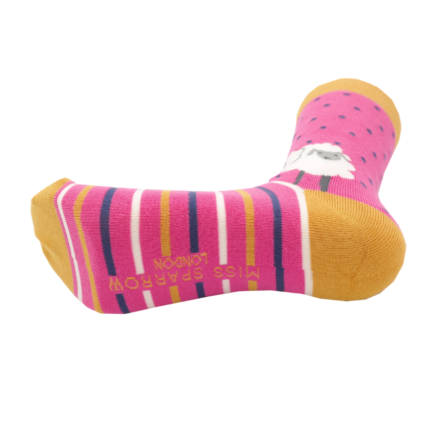 Sheep Friends Socks Hot Pink-4328