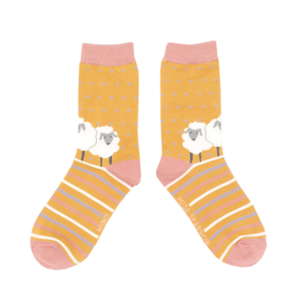 Sheep Friend Socks Mustard -0