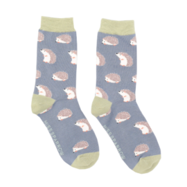 Cute Hedgehogs Socks Blue -0