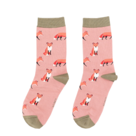Fox Sock Dusky Pink-0