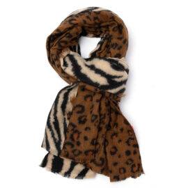 Miss Sparrow Yellow and Black Animal Print Warm Scarf. – lusciousscarves