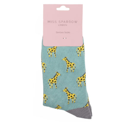 Little Giraffe Socks Duck Egg-4436