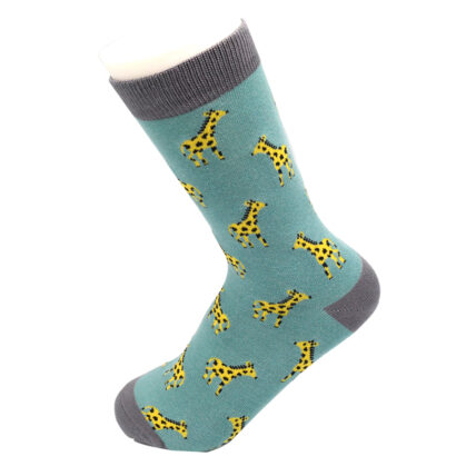 Little Giraffe Socks Duck Egg-4536