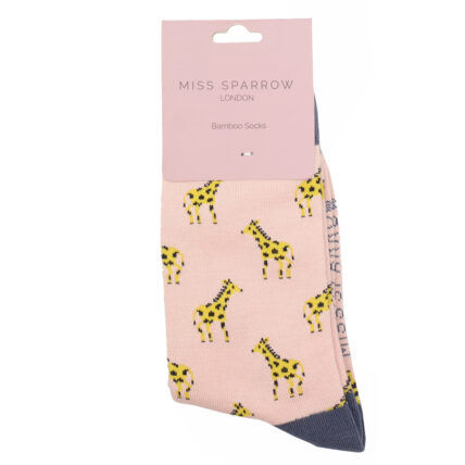 Little Giraffe Socks Dusky Pink-4439