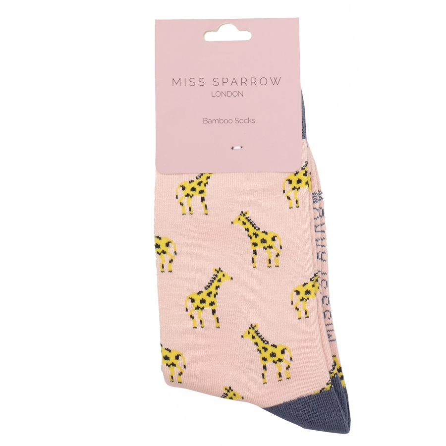 Little Giraffe Socks Dusky Pink